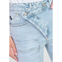 Jeans boyfit cosy, 7/8ème bleu Léa