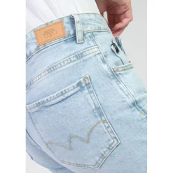 Jeans boyfit cosy, 7/8ème bleu Léa