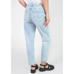 Jeans boyfit cosy, 7/8ème bleu Léa