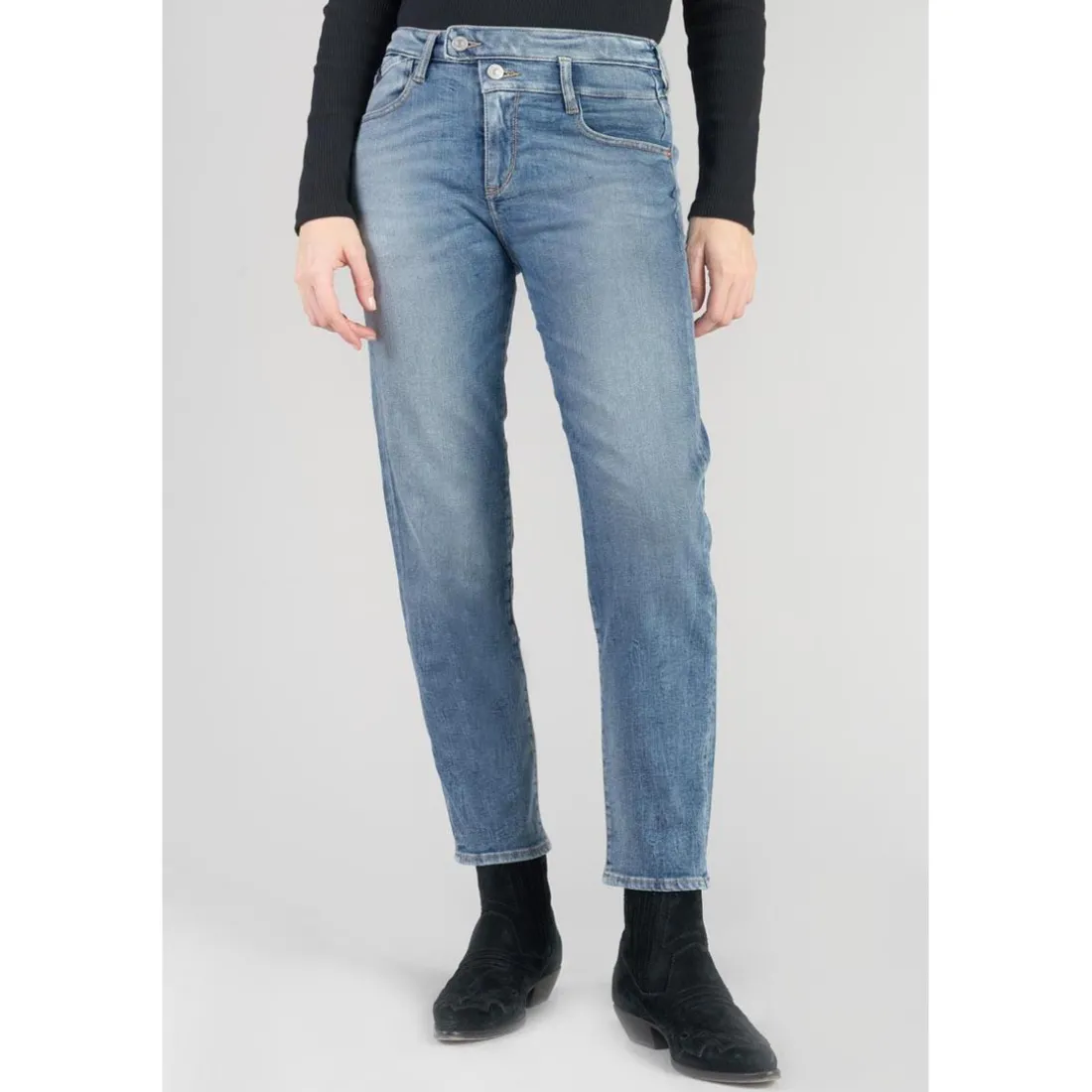 Jeans Femme coupe mom en coton