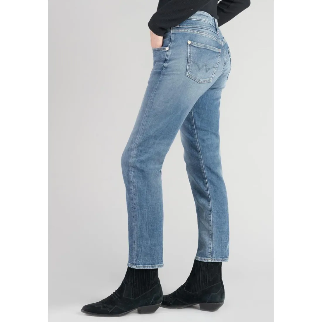 Jeans Femme coupe mom en coton