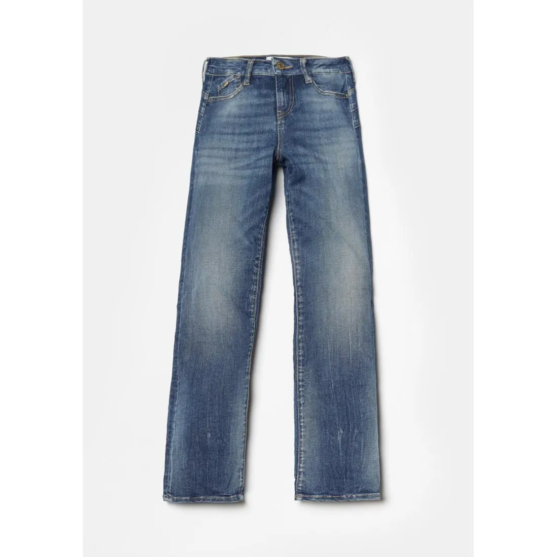 Jeans fille, pulp slim taille haute, longueur 34