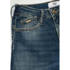 Jeans fille, pulp slim taille haute, longueur 34