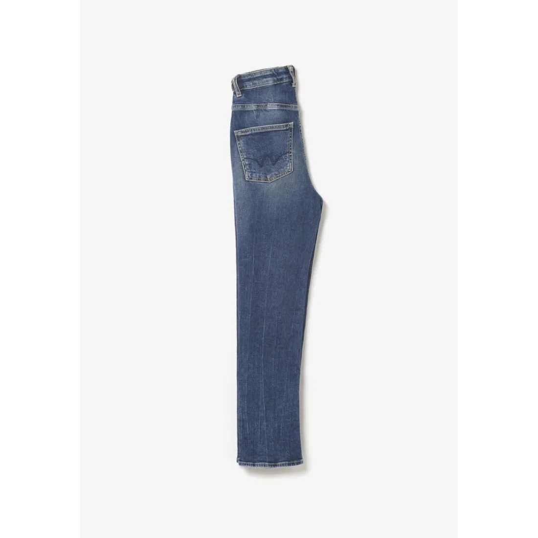 Jeans fille, Basic 400/12 mom taille haute 7/8ème bleu N°2 en coton