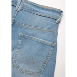 Jeans fille, droit WAVE, 7/8ème bleu
