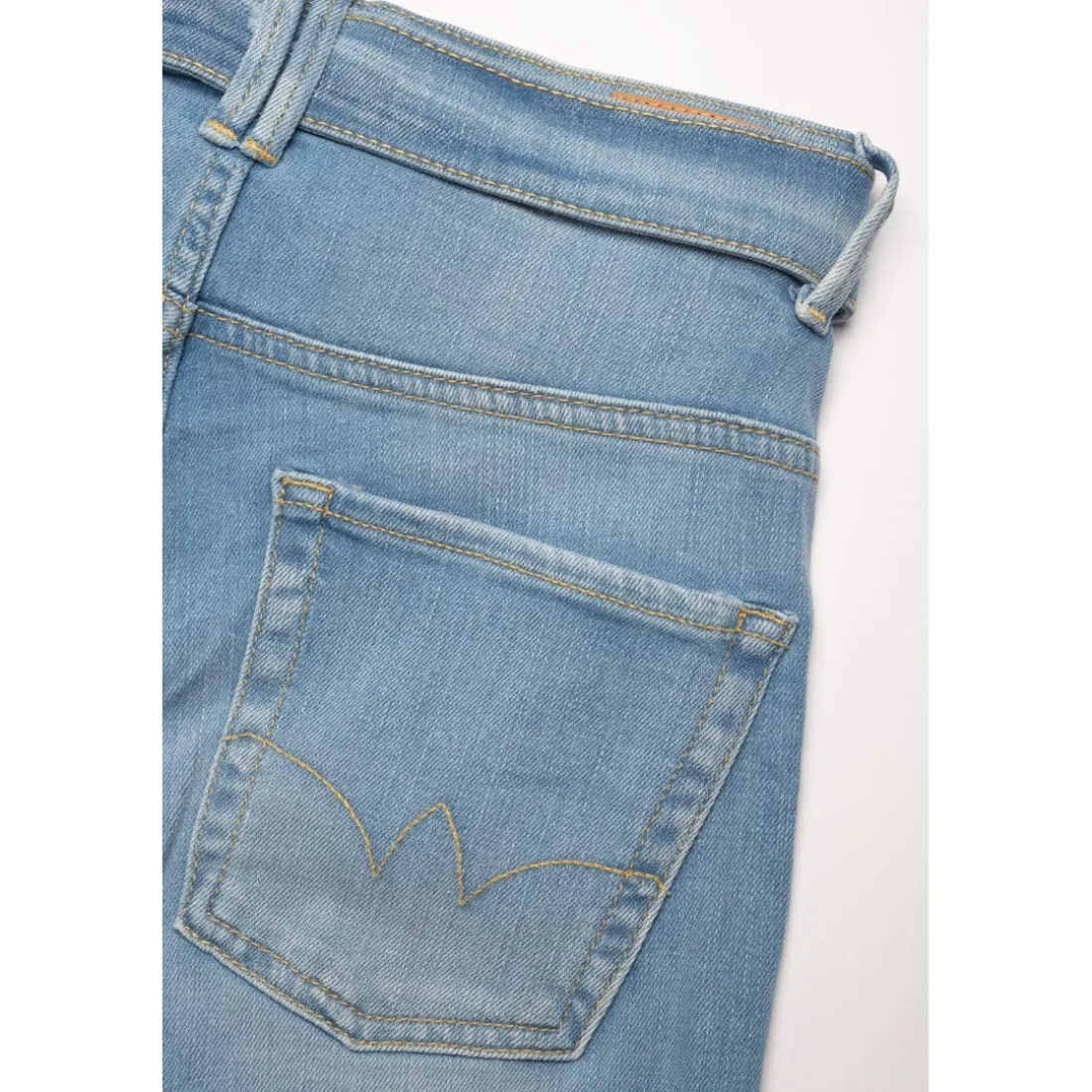 Jeans fille, droit WAVE, 7/8ème bleu