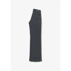 Jeans fille, Flare velours anthracite gris en coton