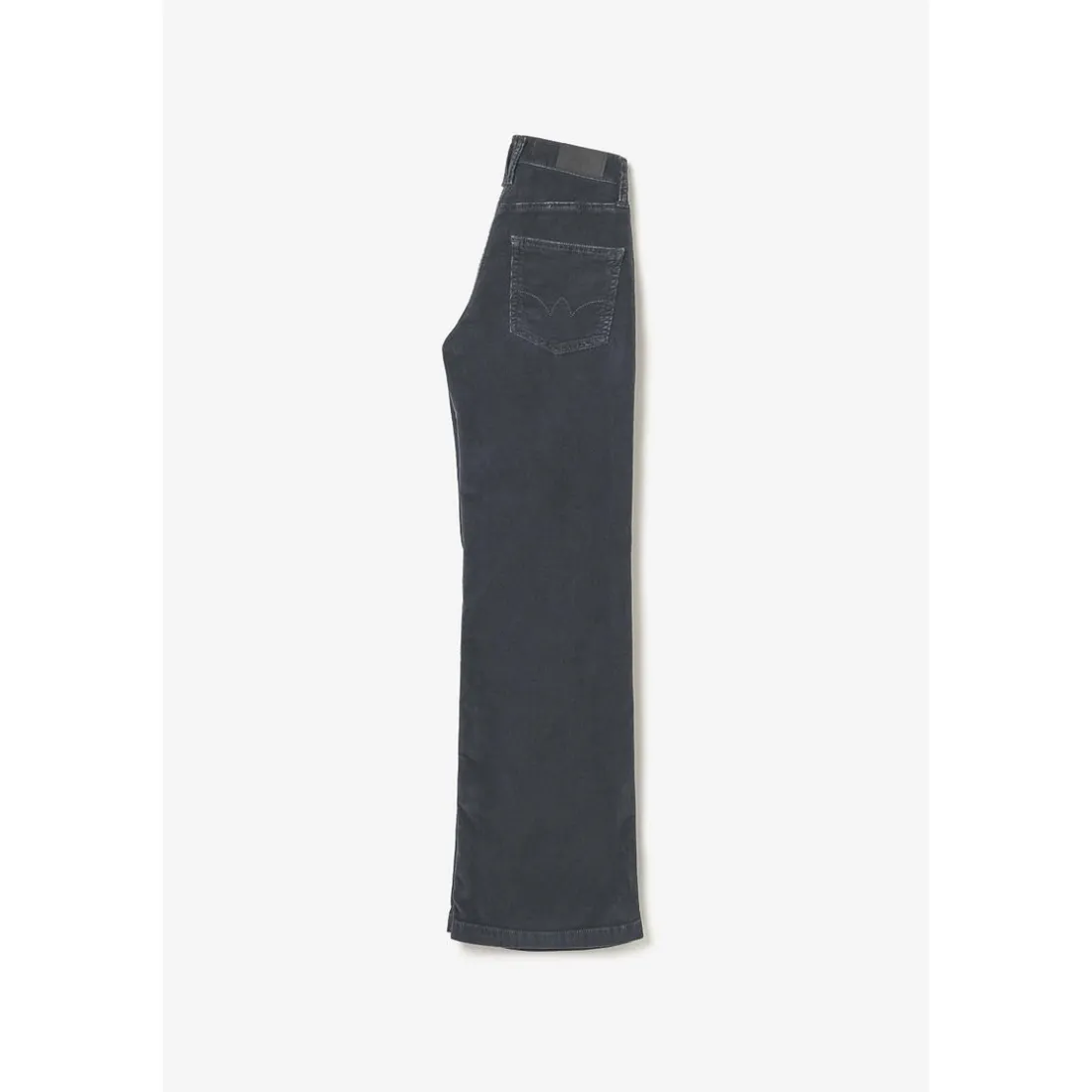 Jeans fille, Flare velours anthracite gris en coton