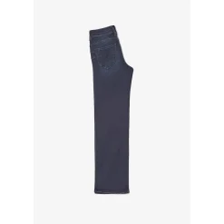 Jeans fille, regular, droit PULPHI22, longueur 34 bleu en coton