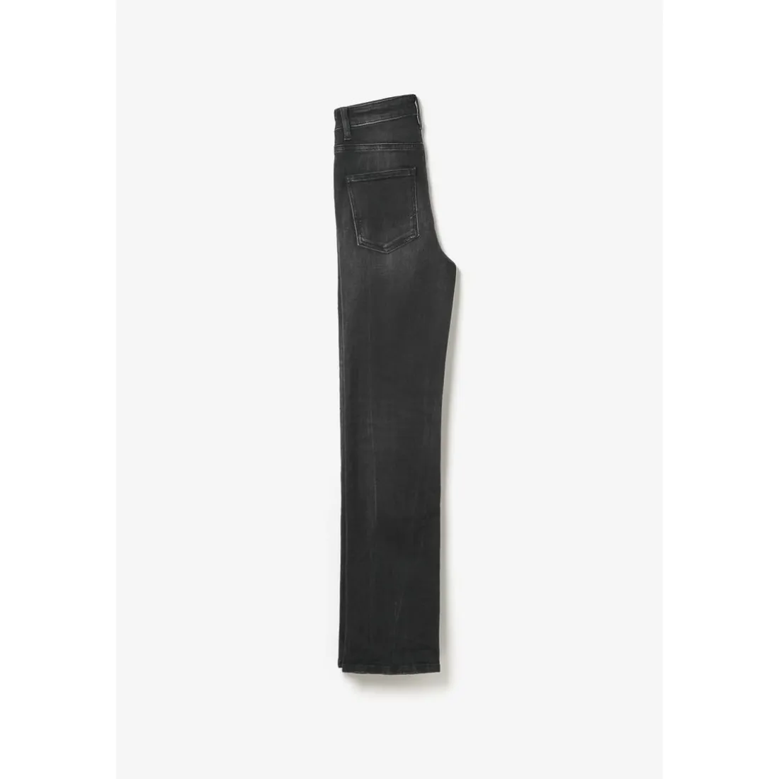 Jeans fille, regular, droit 400/14, longueur 34 noir en coton