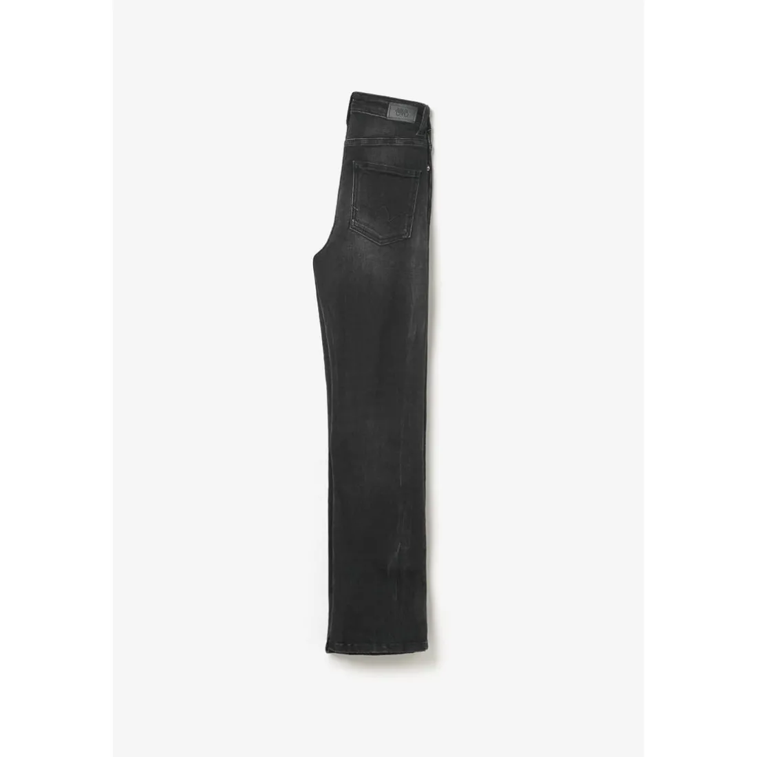 Jeans fille, regular, droit 400/14, longueur 34 noir en coton