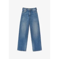 Jeans fille, regular, droit PULP, longueur 34 bleu en coton