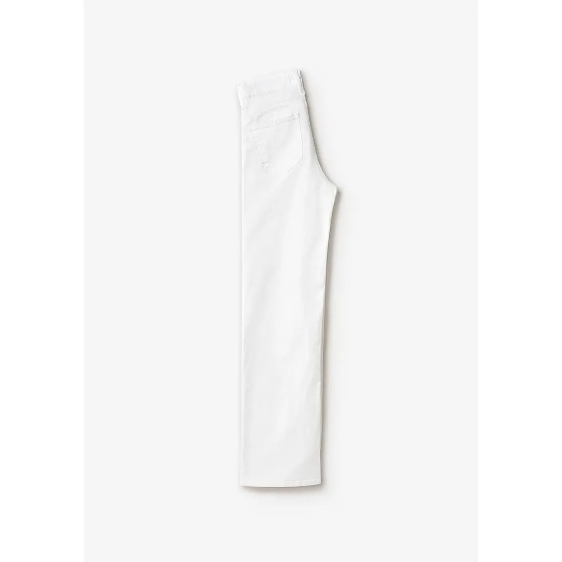Jeans fille, regular, droit pulp slim taille haute, longueur 34 blanc en coton