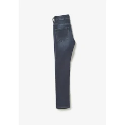 Jeans fille, skinny POWERHI, longueur 34 bleu en coton