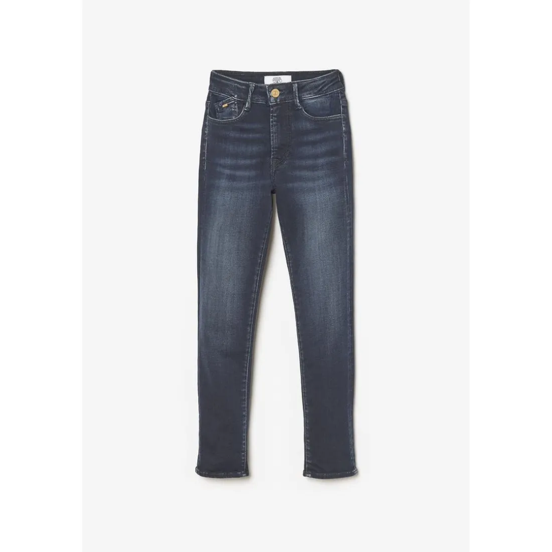 Jeans fille, skinny POWERHI, longueur 34 bleu en coton