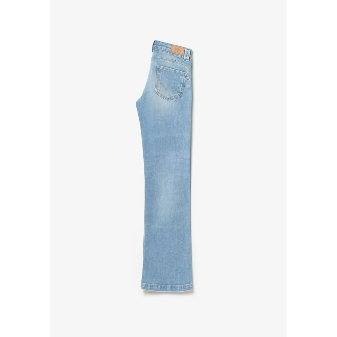 Jeans fille, slim PULPHIGH, longueur 34 bleu en coton