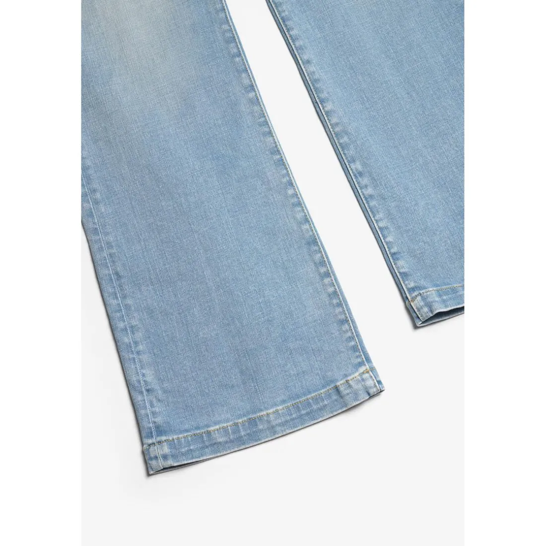 Jeans fille, slim PULPHIGH, longueur 34 bleu en coton