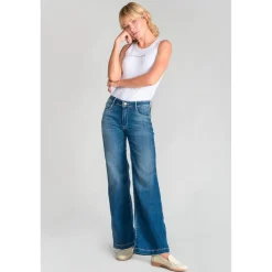 Jeans flare Barcy, très évasé PULP high flare, longueur 34 bleu