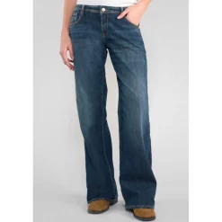 Jeans flare Lauryn bleu en coton
