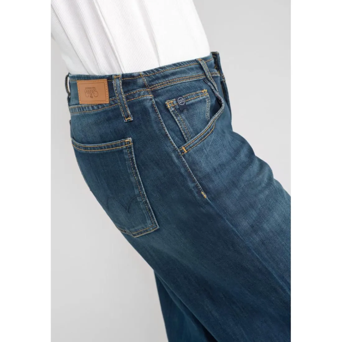 Jeans flare Lauryn bleu en coton