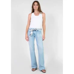 Jeans flare, très évasé , longueur 34 bleu Lyra