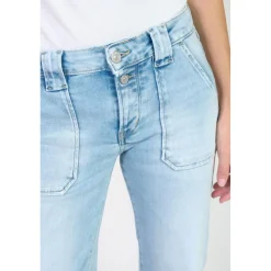 Jeans flare, très évasé , longueur 34 bleu Lyra