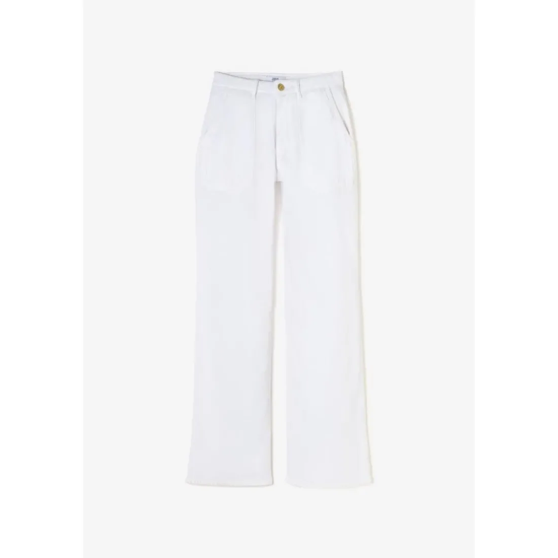Jeans flare, très évasé , longueur 34 blanc Queen