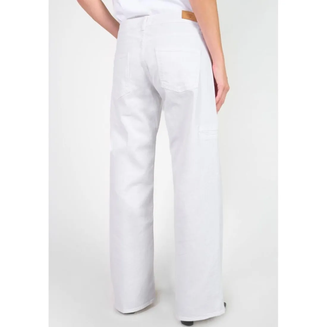 Jeans flare, très évasé , longueur 34 blanc Lara