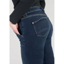Jeans flare, très évasé , longueur 34 bleu en coton Nea