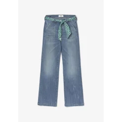 Jeans flare, très évasé , longueur 34 bleu en coton Ivy