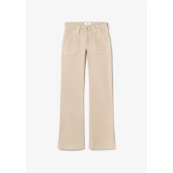 Jeans flare, très évasé , longueur 34 blanc en coton Mae