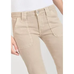 Jeans flare, très évasé , longueur 34 blanc en coton Mae