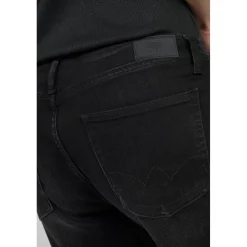Jeans flare, très évasé, longueur 34 noir en coton Lara