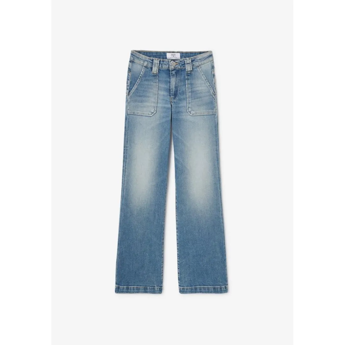Jeans flare, très évasé, longueur 34 bleu Lyra