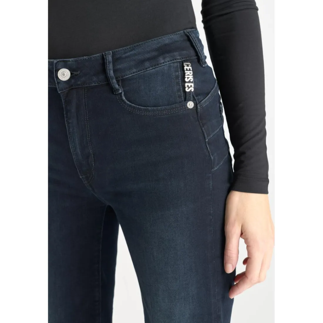 Jeans flare, très évasé PULP high flare, longueur 34 bleu en coton Ivy
