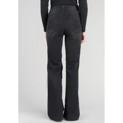 Jeans flare, très évasé PULP high flare, longueur 34 noir en coton Elise