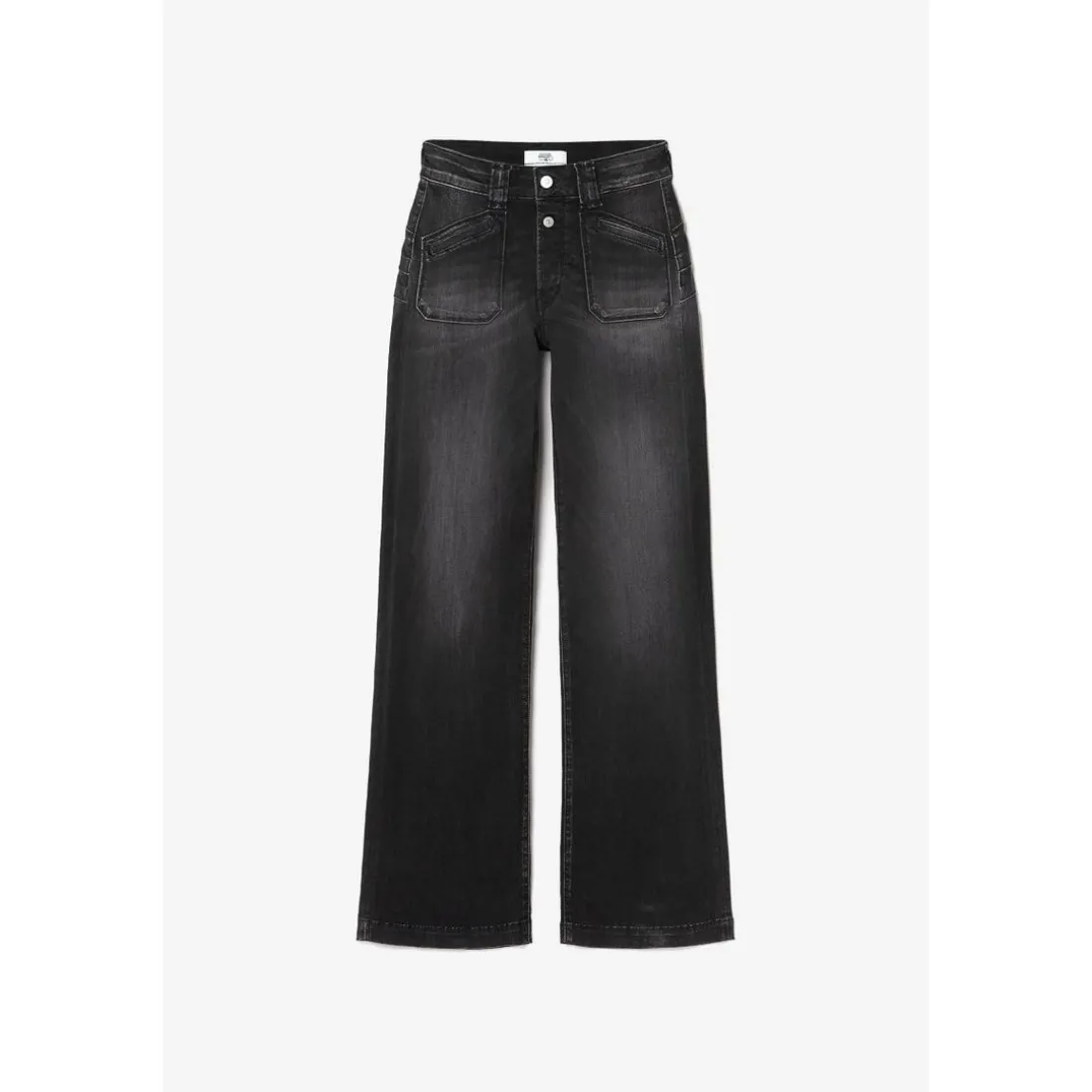 Jeans flare, très évasé PULP high flare, longueur 34 noir en coton Elise