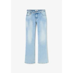Jeans flare, très évasé wide leg , longueur 34 bleu Aria