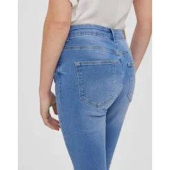 Jeans Flared Fit bleu en coton