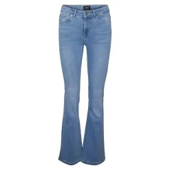 Jeans Flared Fit bleu en coton
