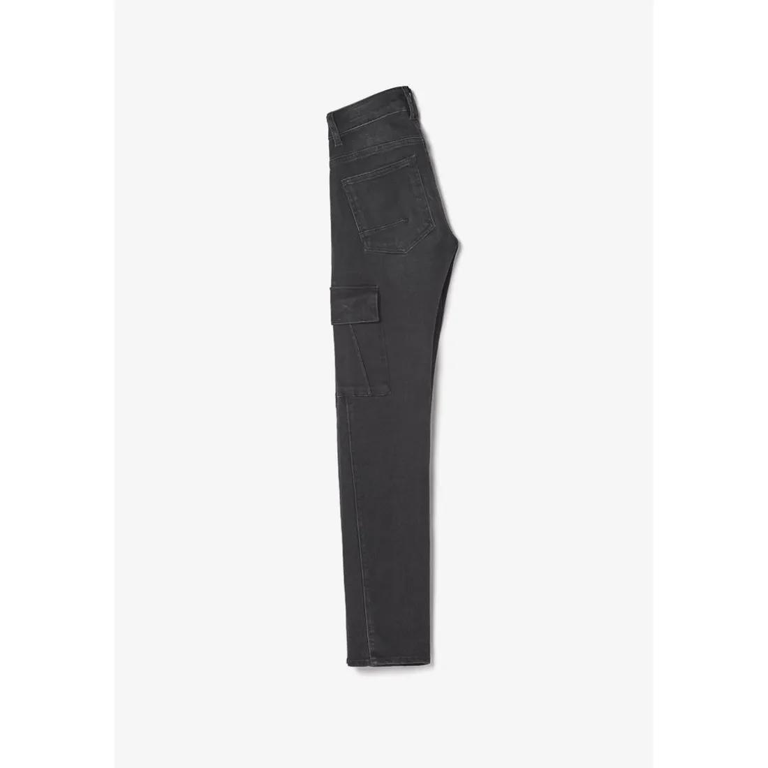 Jeans garçon, regular Cure, droit 800/16, longueur 34 noir en coton