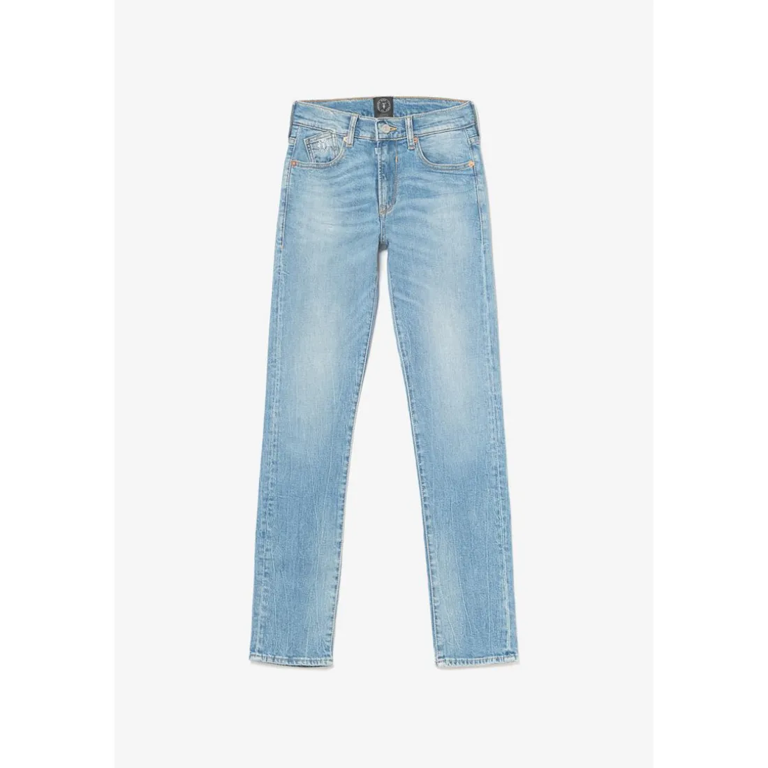 Jeans garçon, regular, droit 800/16, longueur 34 bleu en coton