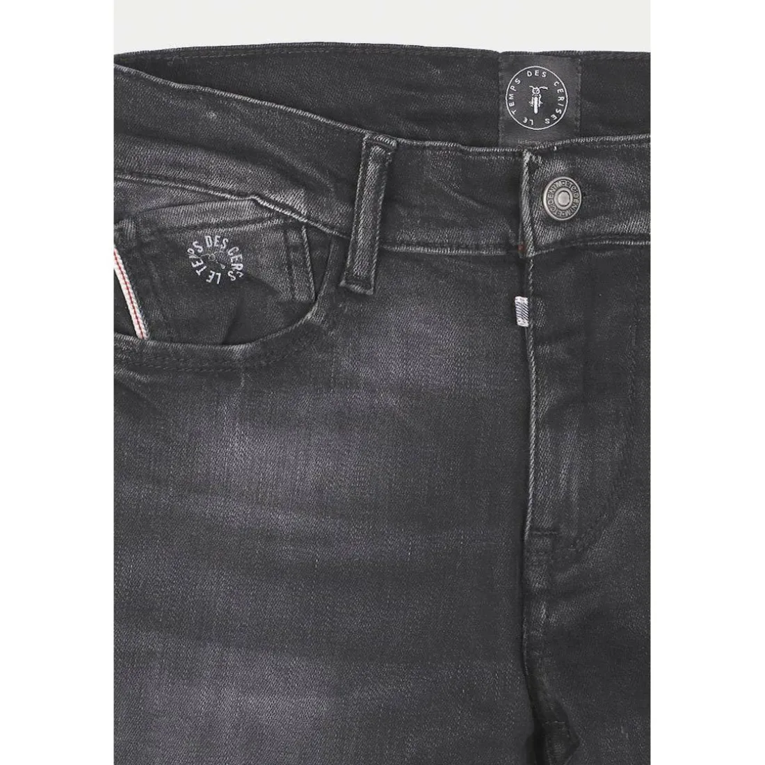 Jeans garçon, slim power skinny, longueur 34 noir