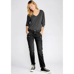 Jeans Gini 200/43 boyfit noir N°1 en coton
