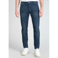 Jeans Homme chino DEJEAN bleu en coton