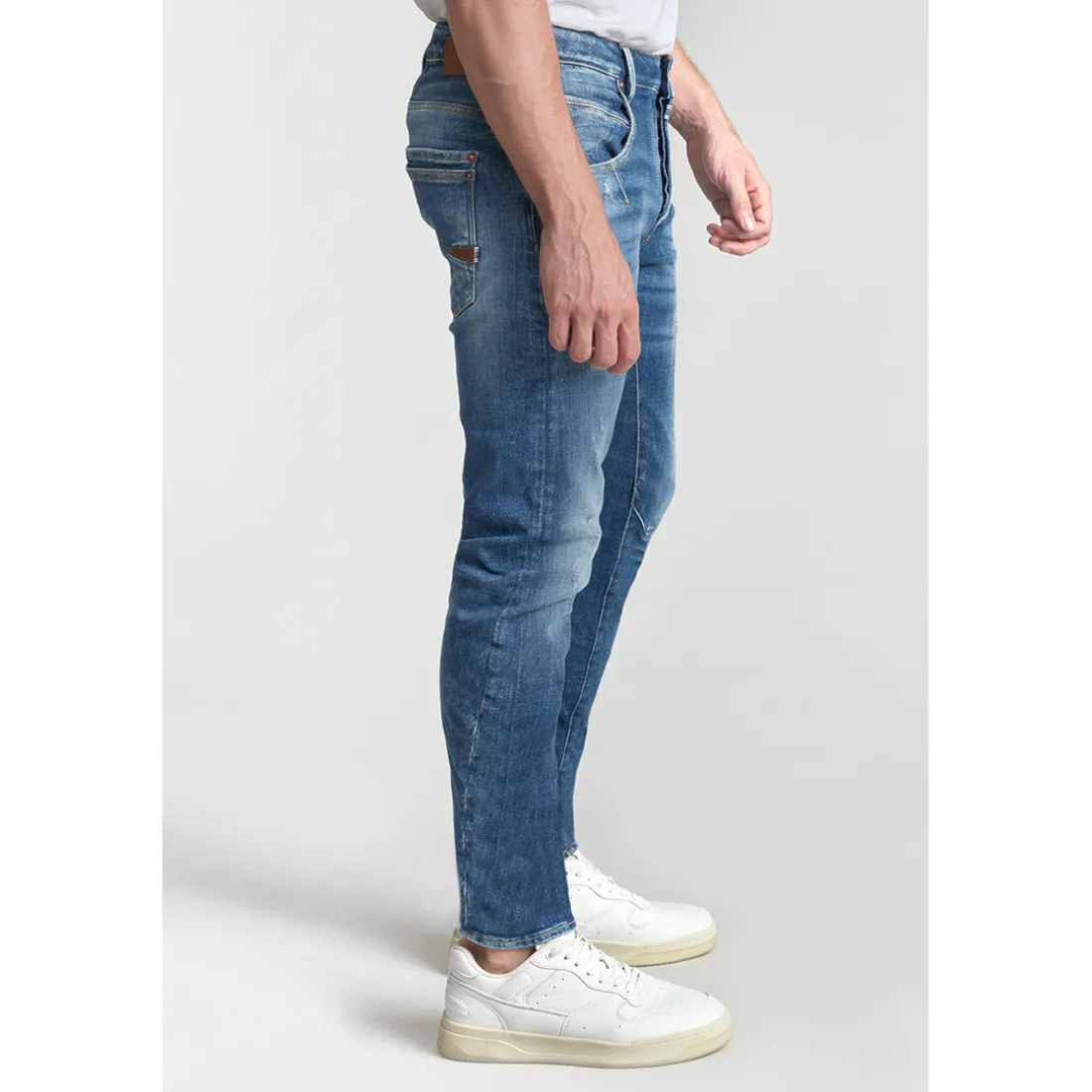 Jeans Locarn 900/03 tapered, longueur 34 bleu en coton