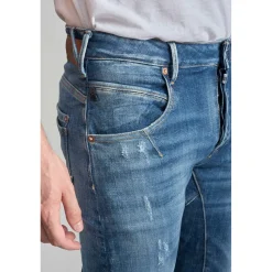 Jeans Locarn 900/03 tapered, longueur 34 bleu en coton
