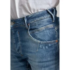 Jeans Locarn 900/03 tapered, longueur 34 bleu en coton