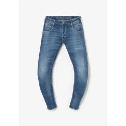 Jeans Locarn 900/03 tapered, longueur 34 bleu en coton