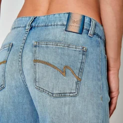 Jeans LOLA en coton bleu
